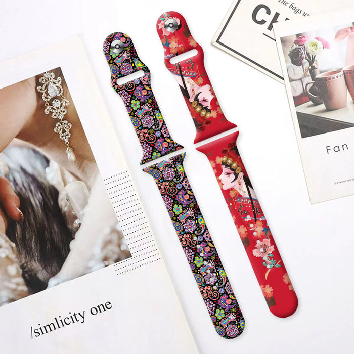 Wholesale Personalized Printed Silicone Watch Strap JDC-WD-NuoQi015