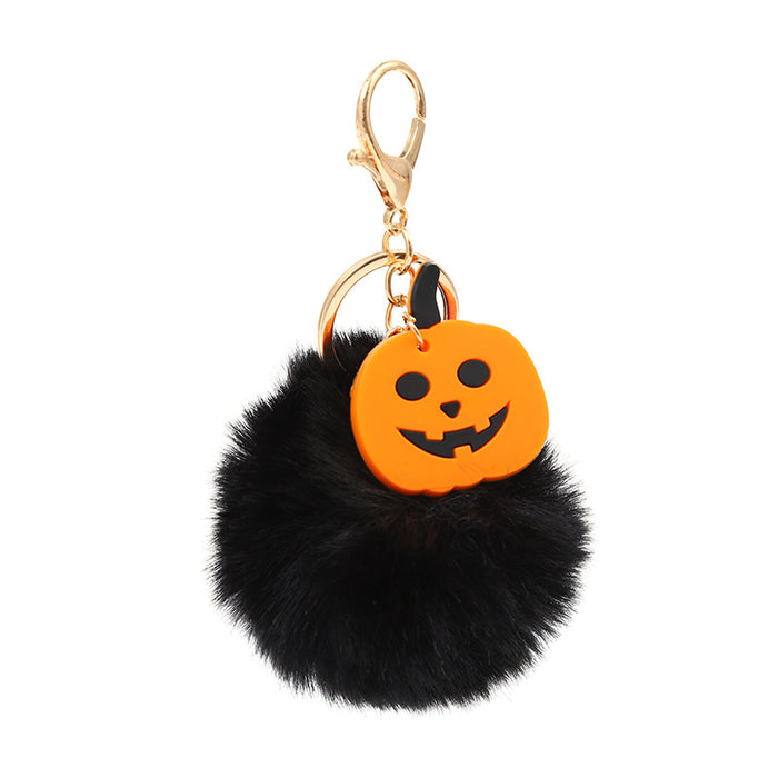 Wholesale Halloween Cute Plush Keychain Pendant Pom Pom Student Backpack Decorative Accessory MOQ≥5