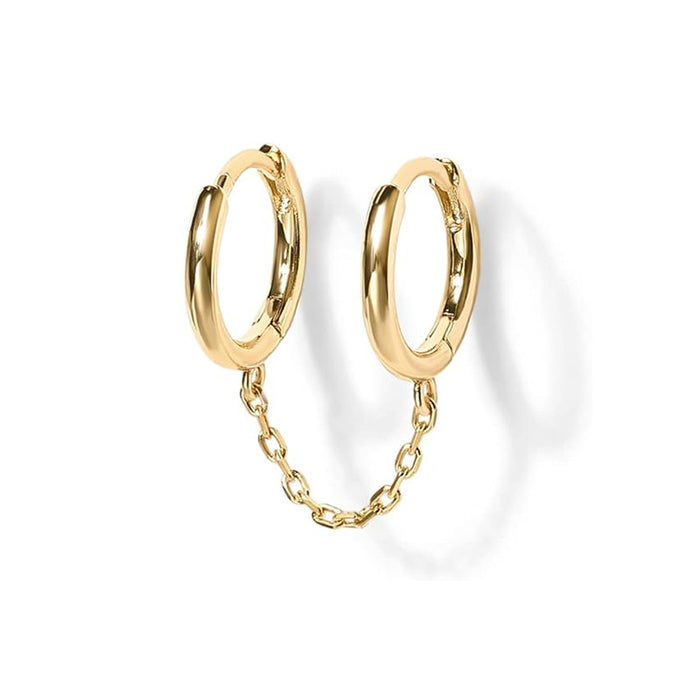 Wholesale Earrings Double Piercing Dangle Earrings Set with Embedded Zirconia for Women