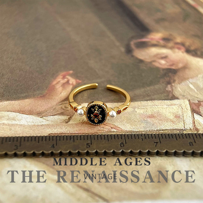 Wholesale Mid ancient art retro ring with adjustable opening