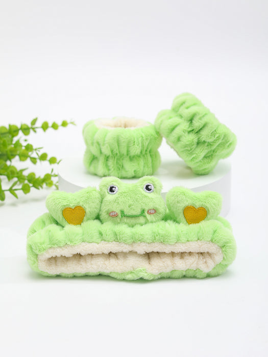 Wholesale Cute cartoon animal face wash headband