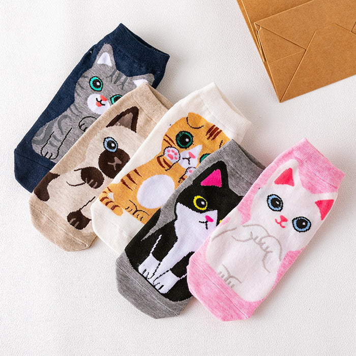 Wholesale New cartoon short socks, boat socks, shallow mouth invisible socks