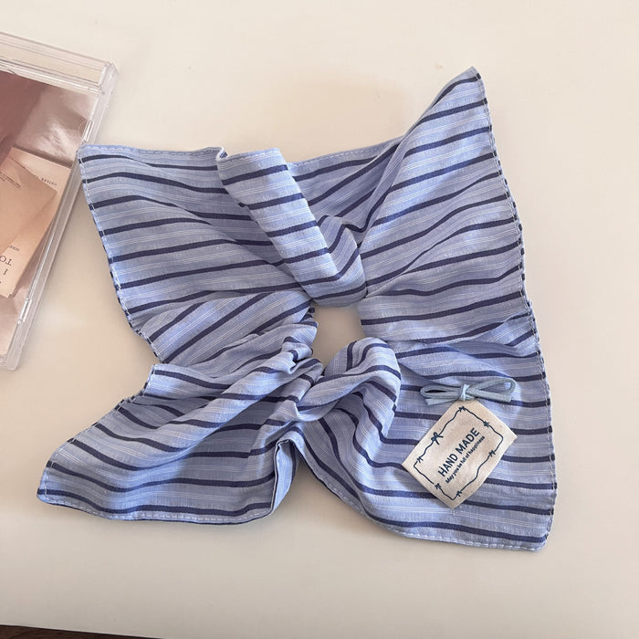 Wholesale Small niche minimalist retro striped square circle hair loop, women's high-end sense, ponytail hair accessory, headband, rubber band hair clip