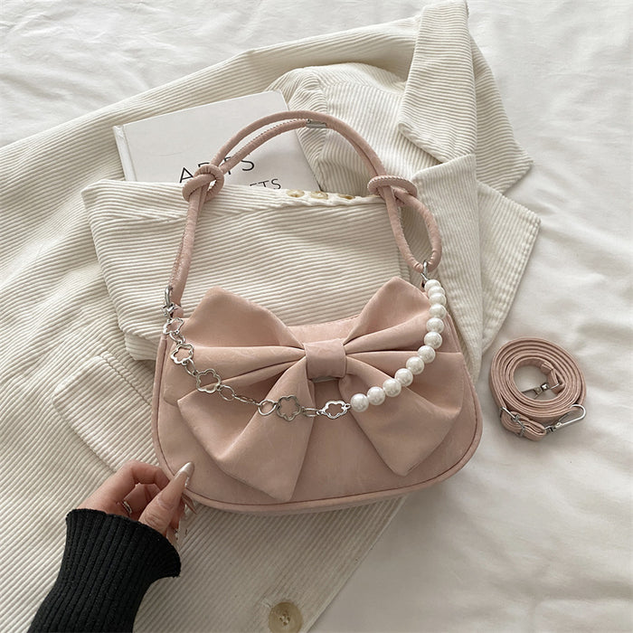 Wholesale Pu Leather Bow Shape Shoulder Crossbody Bag Stylish Fashion Accessory