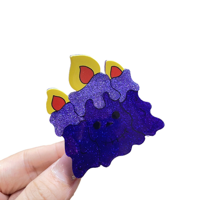 Wholesale Halloween Original  Pumpkin Acrylic Grab Clip Magic Cap Carson Hair Accessories Bat Back Head Cross-border Hair Accessories for Women