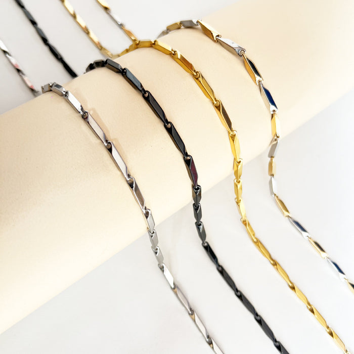 Wholesale Stainless Steel Necklace Diamond Stick Chain
