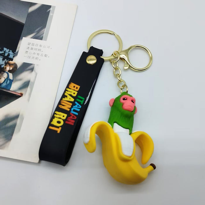 Wholesale Keychain Quirky Abstract Wooden Stick Bigfoot Doll Keychain Pendant