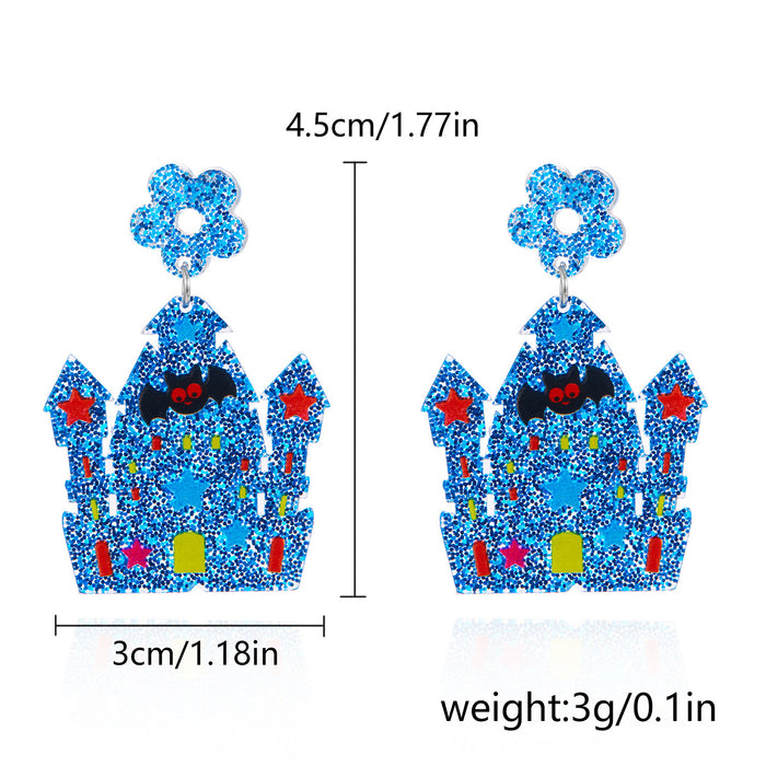 Wholesale  Earrings for Women Niche All-match Design Pumpkin Head Ghost Acrylic Earrings