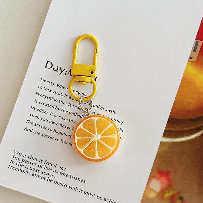 Wholesale Fresh Watermelon Slice Keychain Bag Charm Resin Pendant Chic Decorative Accessory For Bags Keys And Gift Giving