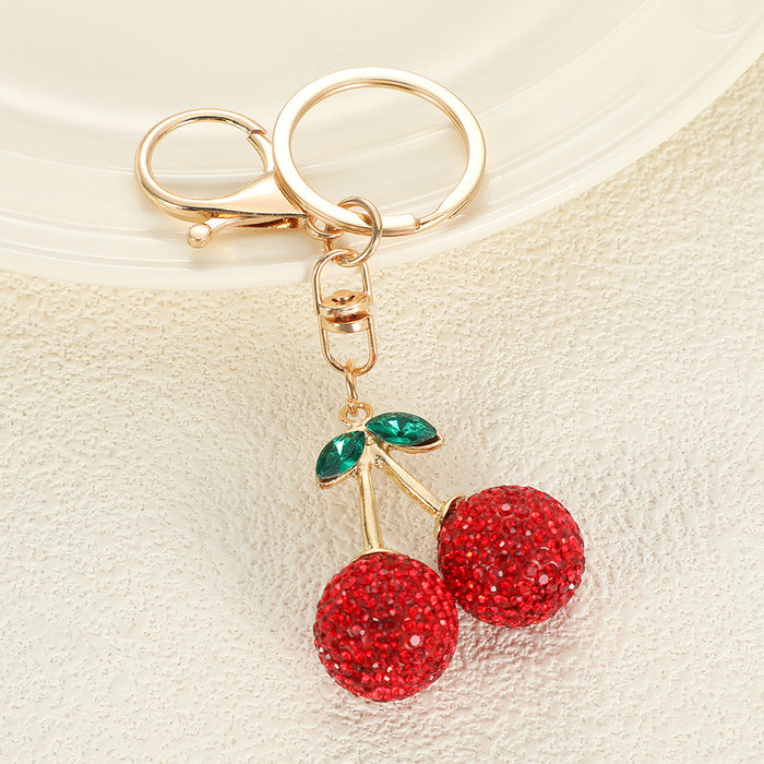 Wholesale Fruit Shaped Metal Keychain Decorative Bag Charm MOQ≥2