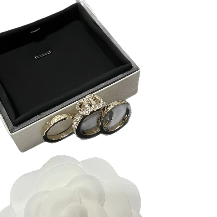 Wholesale Three-piece Set Full Diamond High Version Ring for Women