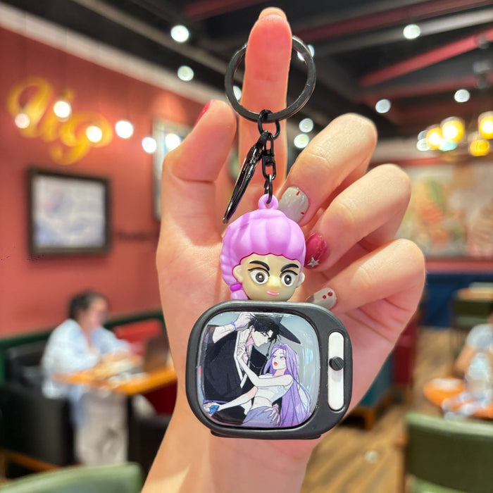 Wholesale Kpop Creative Light-Up TV Keychain