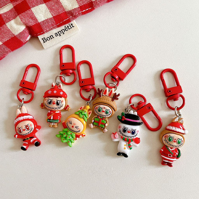 Wholesale Cute Christmas keychain pendant cartoon student backpack pendant accessories Christmas gift