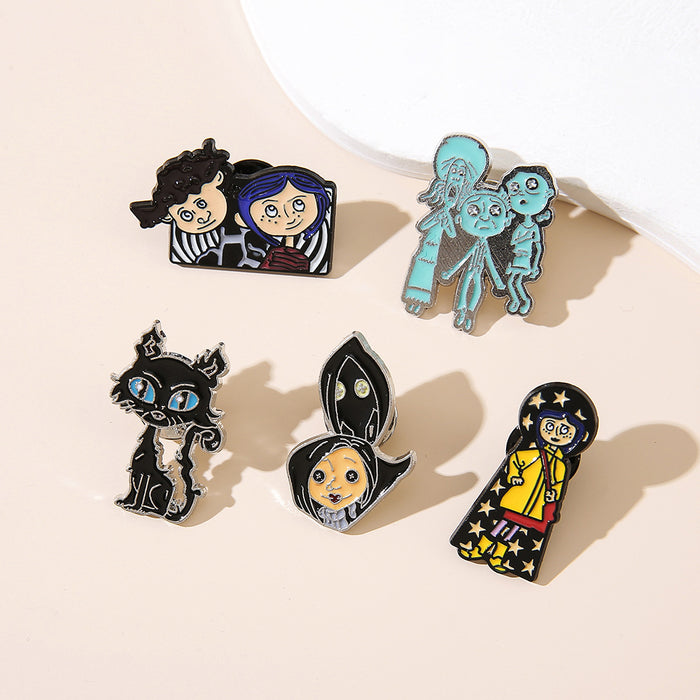 Wholesale Fashion Cartoon Metal Brooch Pin Fun Character Badge For Clothing Bag And Backpack Resale Accessory
