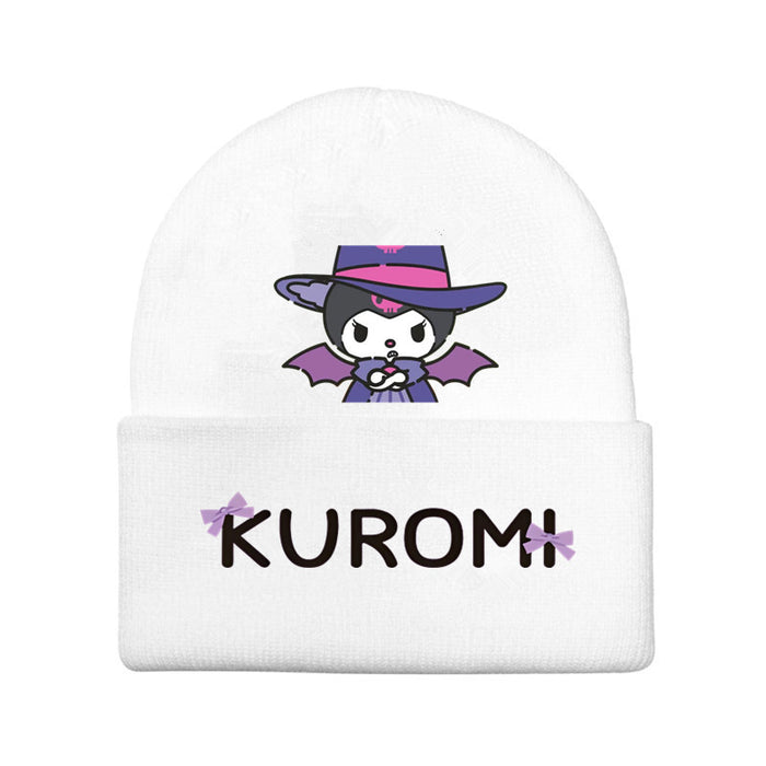 Wholesale New Halloween Kuromi Knitted Hat Cartoon Winter Woolen Hat JDC-FH-WDM014