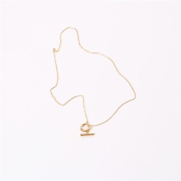 Wholesale Gold-Tone OT Clasp Stainless Steel Necklace