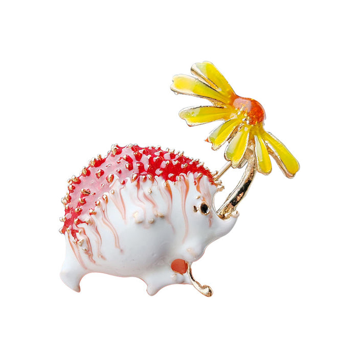 Wholesale Painted oil drop oil painted  animal badge pin clothing brooch