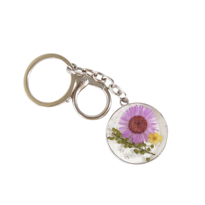 Wholesale Dried Flower Resin Keychain JDC-KC-AWei005