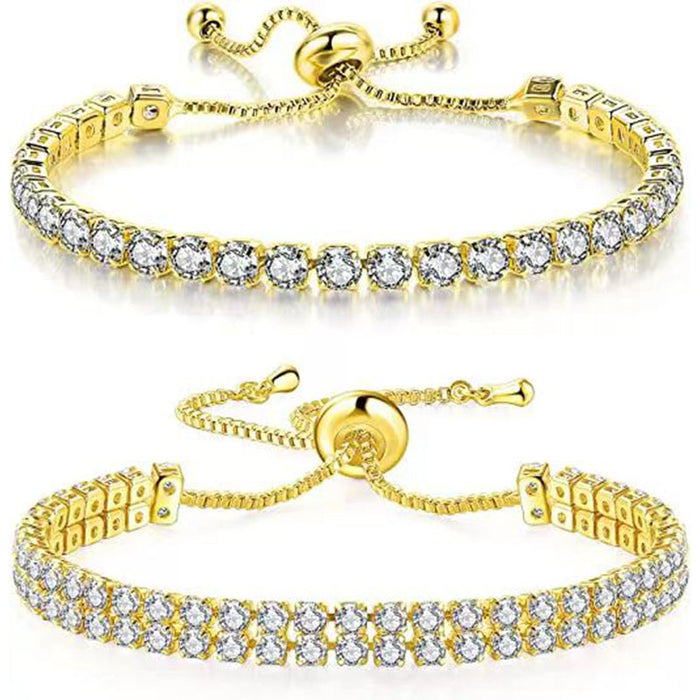 Wholesale Bracelet suit Bracelet Single Rows Diamond Double Rows Diamond Hand Ornaments