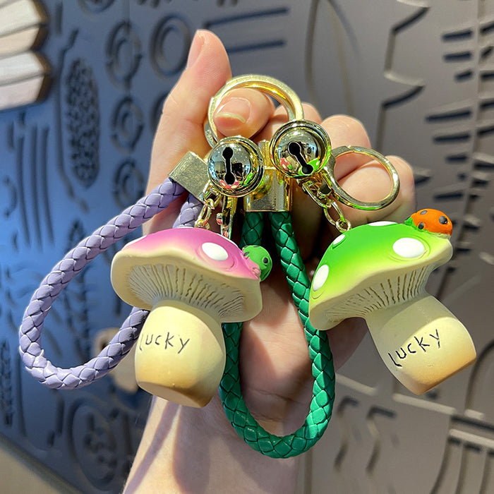 Wholesale Ladybug Mushroom Cute Keychain Resin Pendant