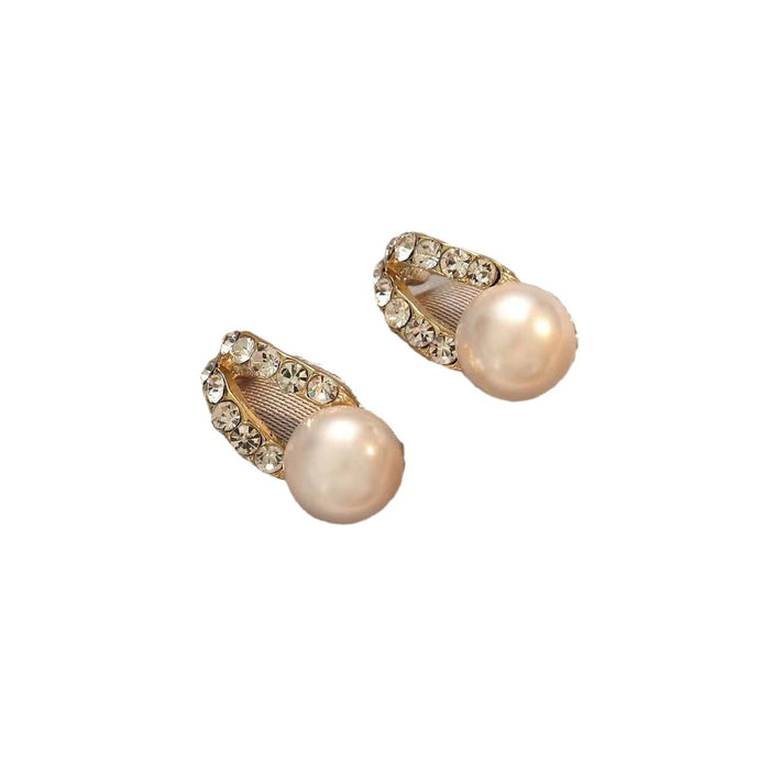 Wholesale Earrings with simple freshwater pearl earrings, fashionable temperament, niche design, earrings