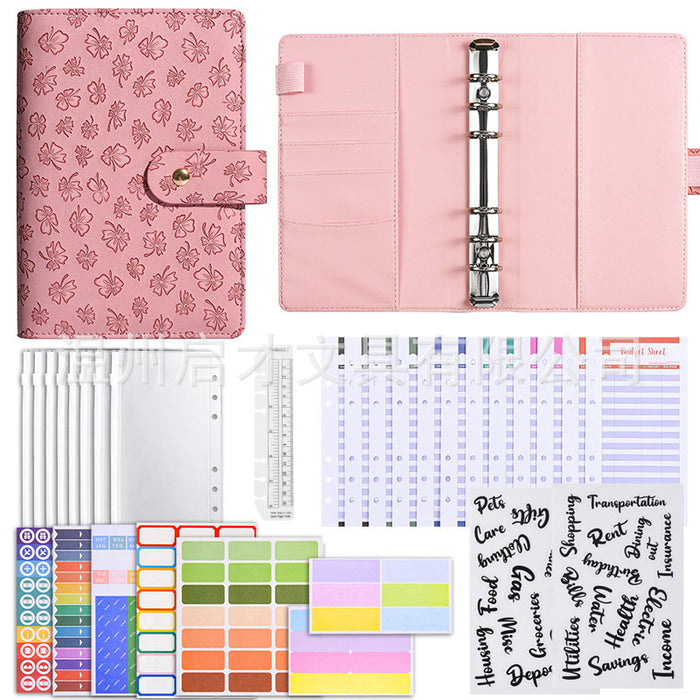 Wholesale Binder Customized Hand Ledger Leather Pu Loose-Leaf Cash Budget Ledger