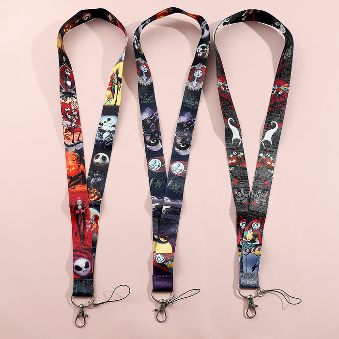 Wholesale Christmas Cartoon Lanyard Ribbon Keychain JDC-KC-QiChao032