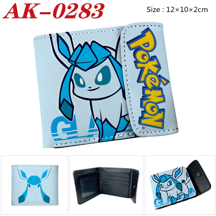 Wholesale Anime Snap Button PU Leather Short Wallet Unisex Card Coin Purse Trendy Boutique Gift