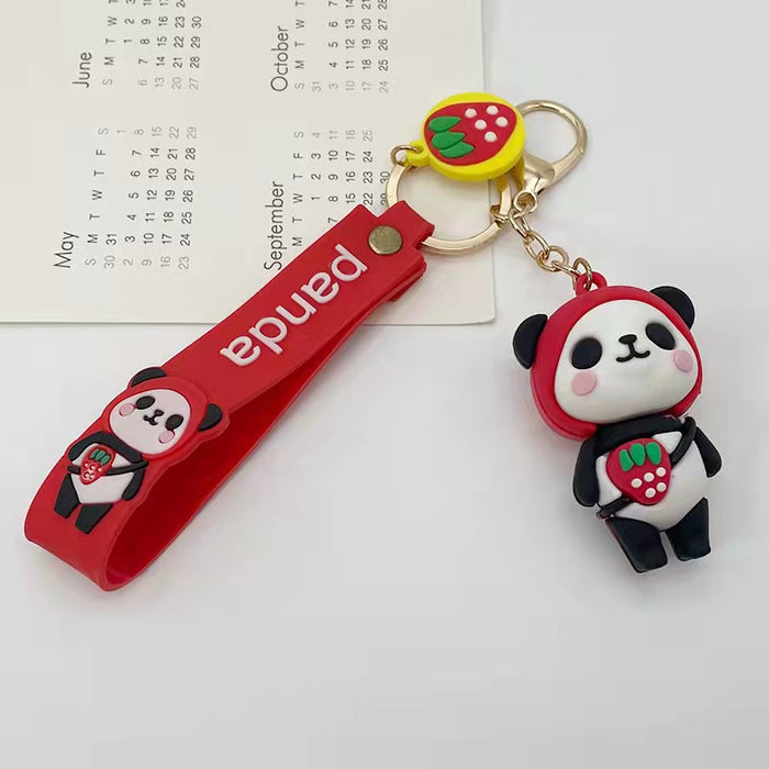 Wholesale Fruit Panda Keychain Pendant Creative Cartoon JDC-KC-ZT002