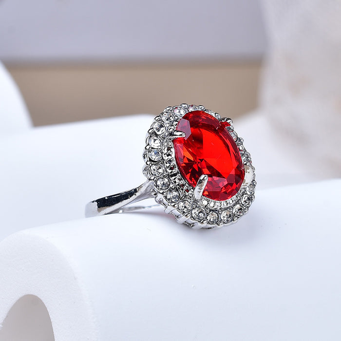 Wholesale New Open End Ring with High Grade Imitation of Ruby Ring