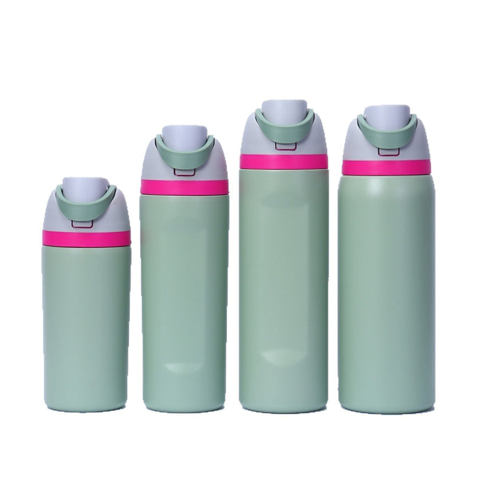 Wholesale Cartoon fruit cup stainless steel thermos cup large capacity portable double drinking cup outdoor sports kettle