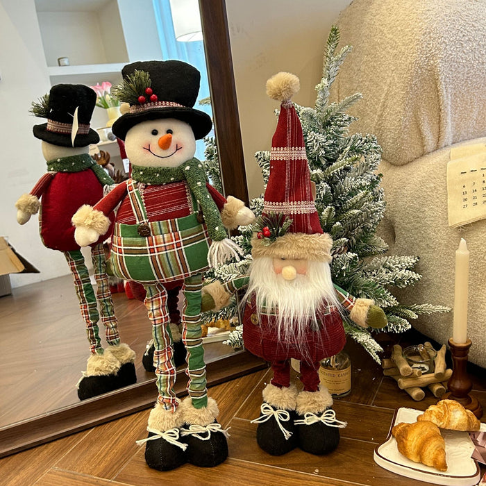 Wholesale Christmas Decoration Snowman Telescopic Doll Christmas Decoration