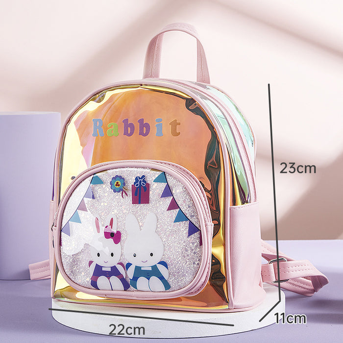 Wholesale New Children' s Backpack Leisure Travel Lightweight Laser Backpack Cute Cartoon Dance Girls Kindergarten School Bag