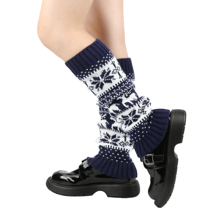 Wholesale Thickened Christmas Snowflake Deer Autumn and Winter Leg Socks JDC-SK-XQ033