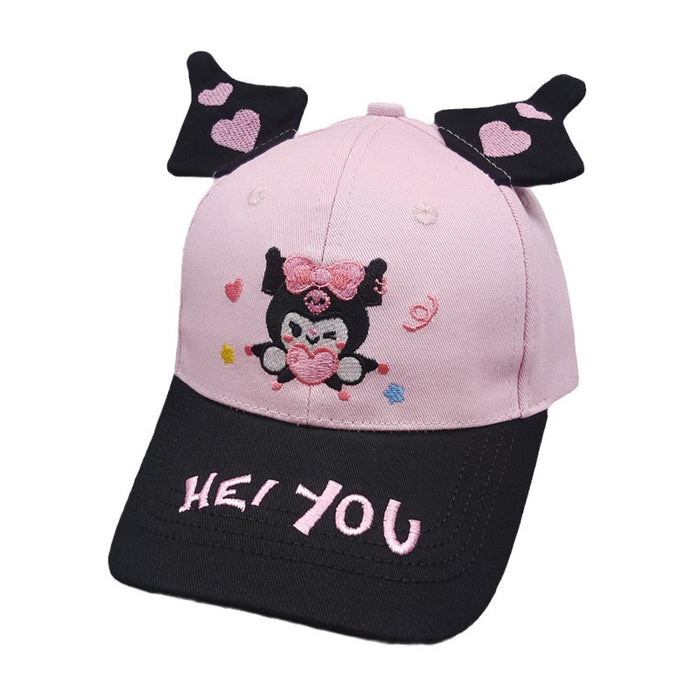 Wholesale Children's baseball cap anime cartoon cute ear duckbill cap children's sun hat