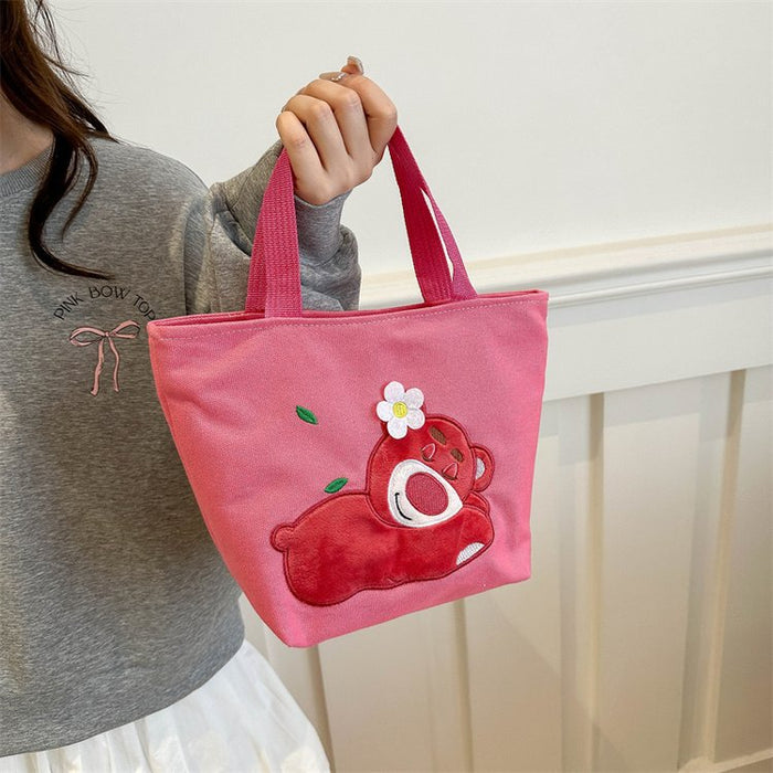 Wholesale Canvas Handbag Cartoon Character Lunch Bag Teen Girl Gift MOQ≥2