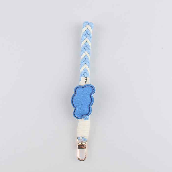 Wholesale Cartoon Fruit Cloth Woven Keychain Mobile Phone Lanyard Water Cup Portable Lanyard Bag Hanging