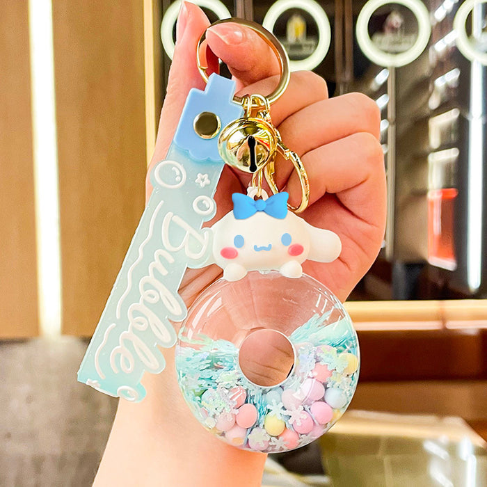 Wholesale Acrylic Cartoon Doll Quicksand Bottle Keychain JDC-KC-Benxin004