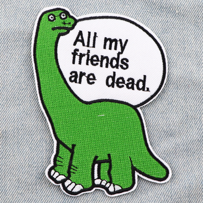 Wholesale Cartoon Embroidery Cloth Patches for Clothing and Bags Hot Melt Adhesive Backing Fabric