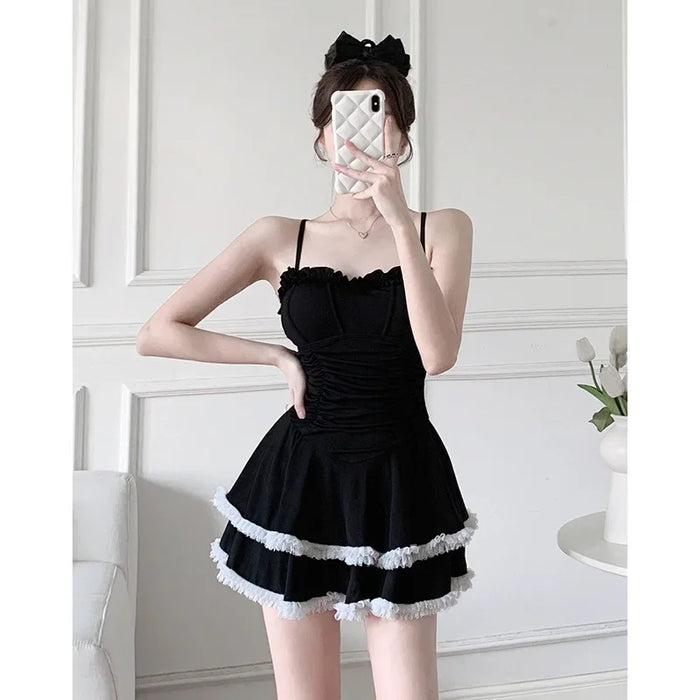 Wholesale Swimsuit hot spring belly covering one-piece vacation swimsuit