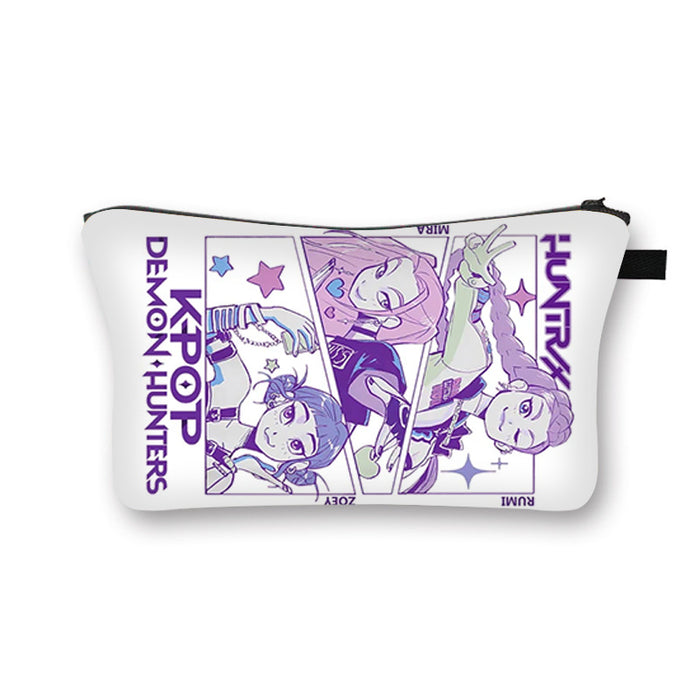 Wholesale Kpop Girls'  large capacity desktop storage cosmetic bag