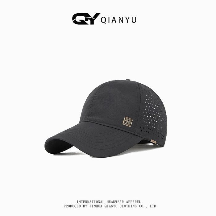 Wholesale  UV-resistant Baseball Cap Women's Sun Hat Men's Sunshade Breathable Quick-drying Duck Tongue Punching Cap