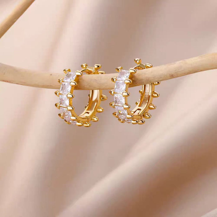 Wholesale  Square Pleated Earrings Geometric Earrings