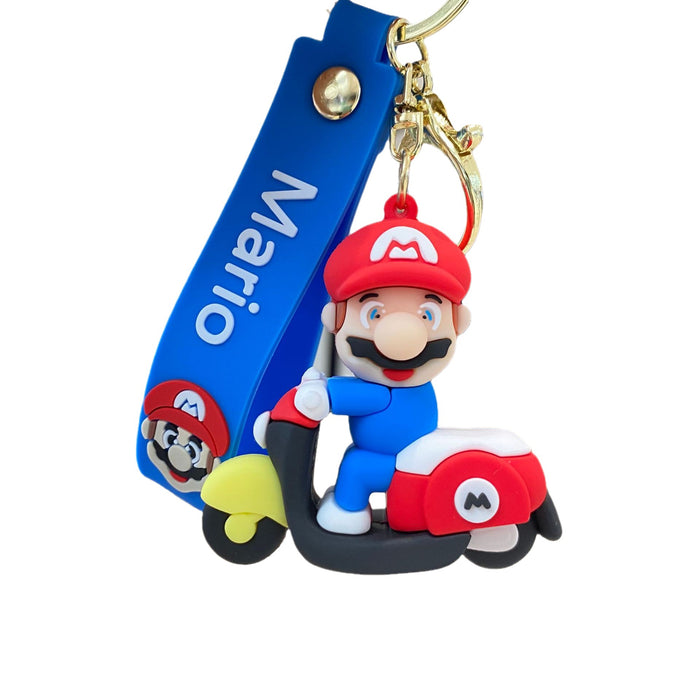 Wholesale Car Mario Doll Silicone Keychains JDC-KC-PengYu003