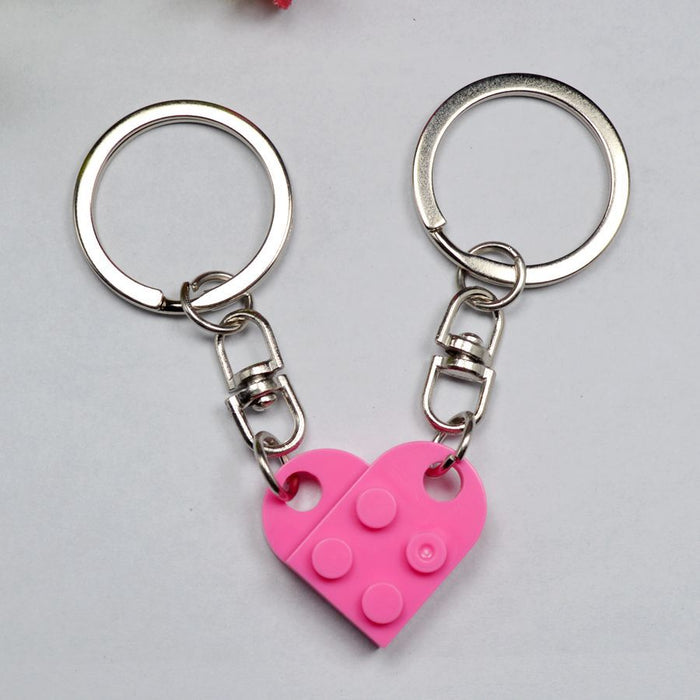 Wholesale Love Building Blocks Plastic Keychain JDC-KC-Maih001