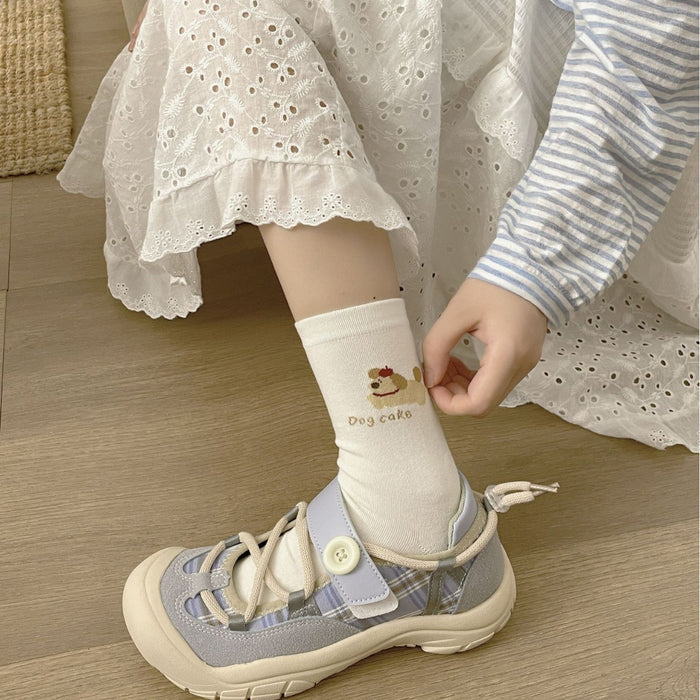 Wholesale Cartoon socks, new cute mid tube cotton socks, dog striped socks