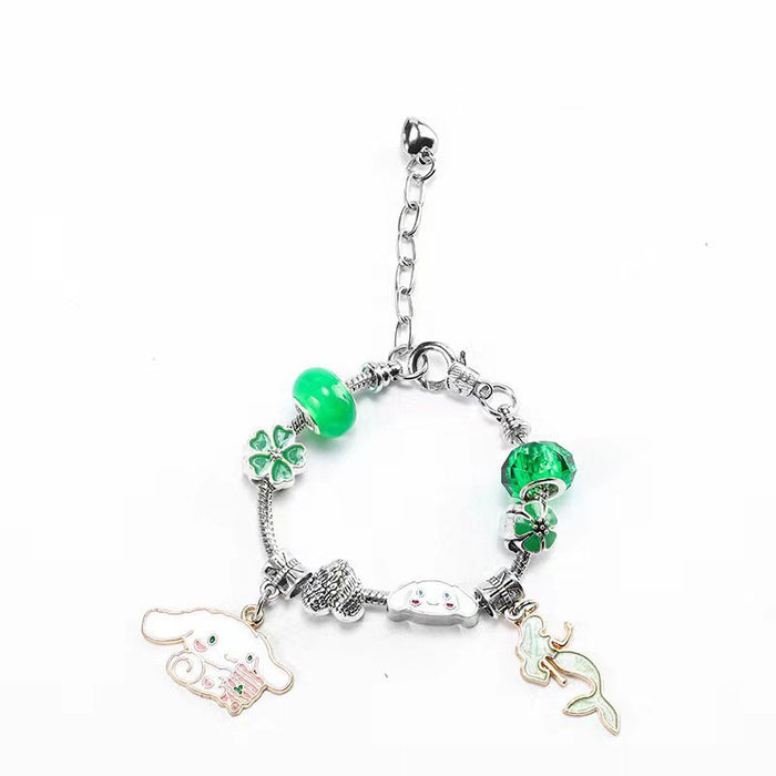 Wholesale Cartoon Large Hole Crystal Beaded Alloy Bracelet JDC-BT-JiYan002