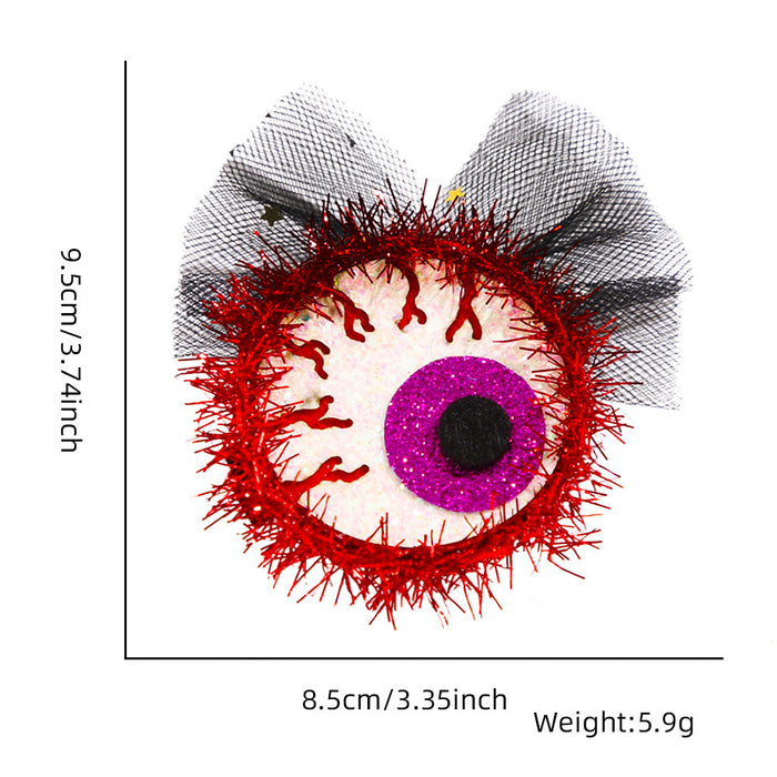 Wholesale Halloween Party Hairpin Headwear Adult Children Ghost Festival Ghost Pumpkin Ghost Mesh Side Clip Hairpin