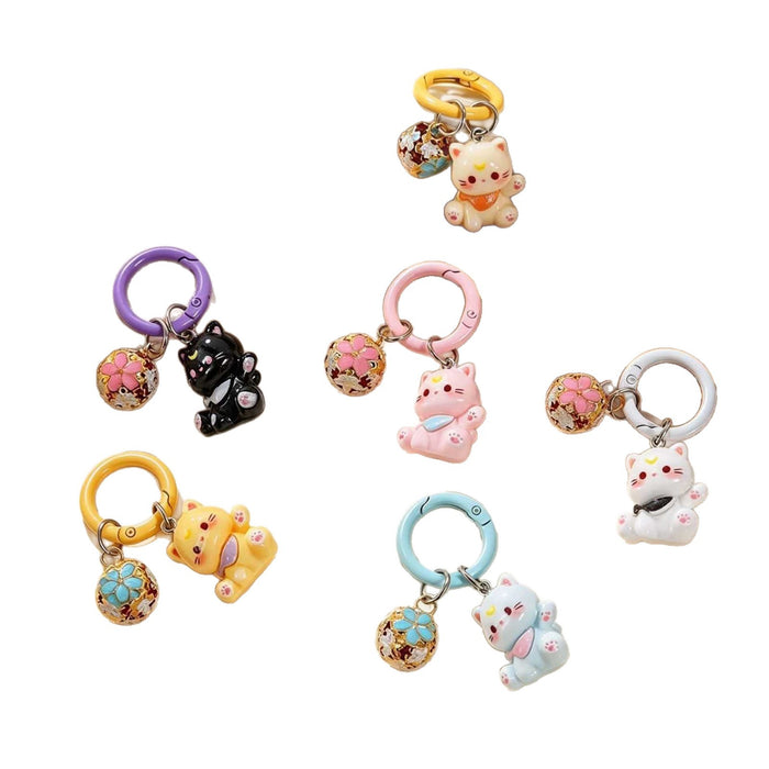 Wholesale Cute Cartoon Cat Keychain Resin Bag Charm Pendant For School Bags And Handbags Boutique Resale Accessory