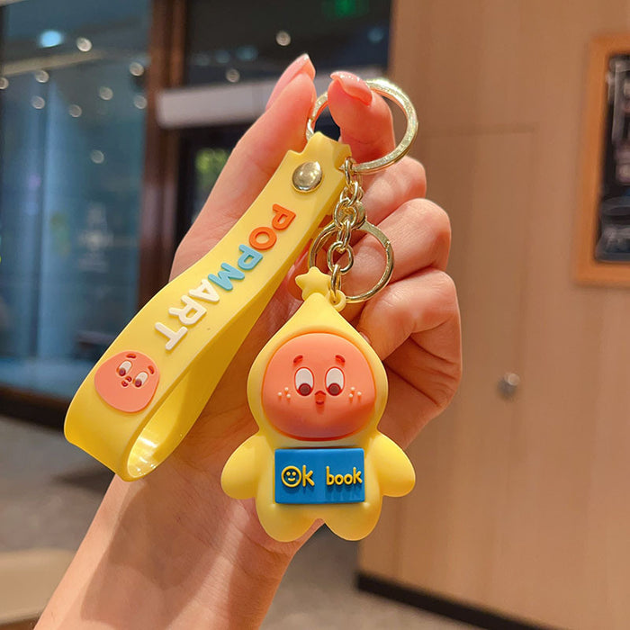 Wholesale Cartoon Star Character 3D PVC Keychain Bag Charm Stylish Student Backpack Pendant Birthday Gift Boutique Resale